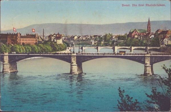 Basel, die drei Rheinbrücken