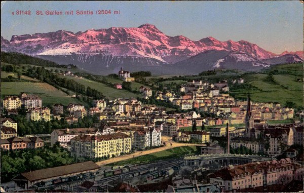 St.Gallen mit Säntis Vorderseite