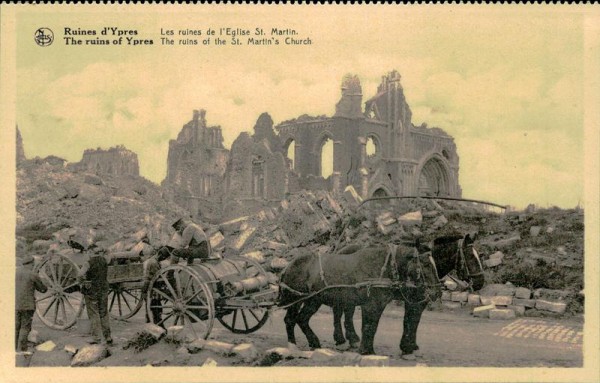 Ruines d'Ypres, Les ruines de l' Eglise St. Martin Vorderseite