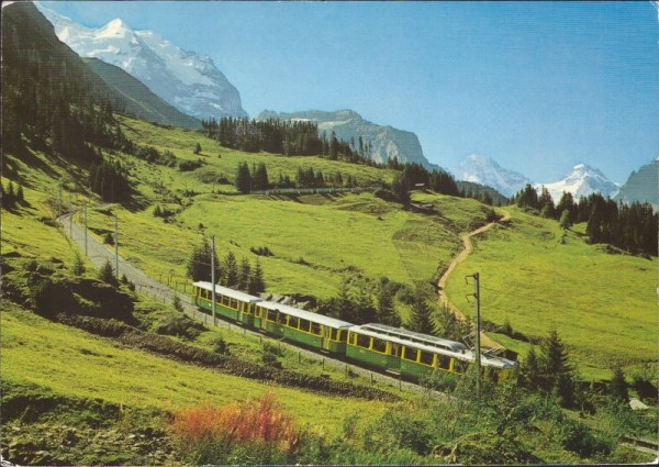 Wengernalpbahn mit Jungfrau