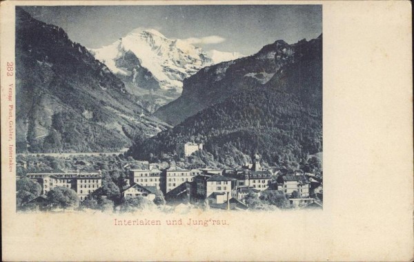 Interlaken und Jungfrau. Vorderseite