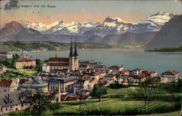Luzern und die Alpen Vorderseite