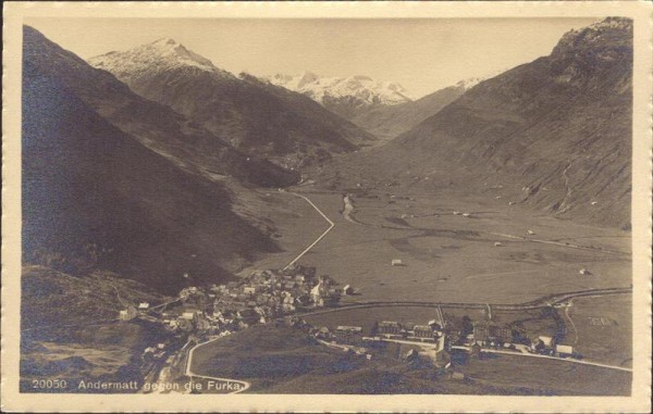 Andermatt gegen die Furka  Vorderseite