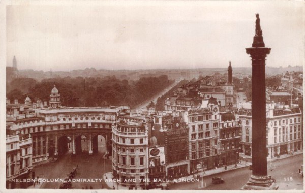 London - Nelson Column Admiralty Arch and the Mall