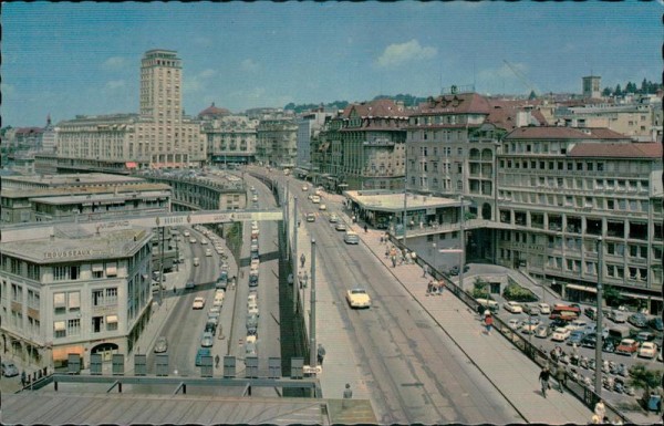 Lausanne/La Tour Bel-Air et la Grand-Pont. Vorderseite