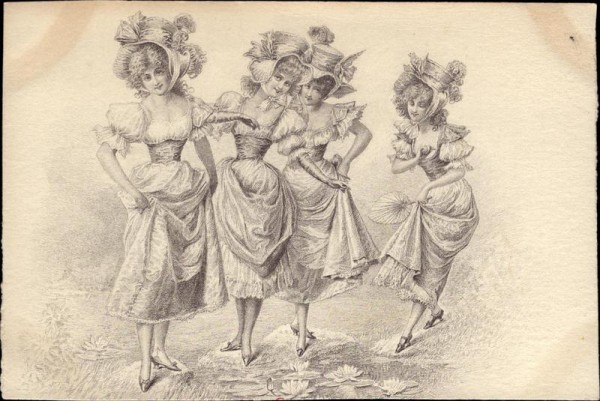 Vier Damen Vorderseite