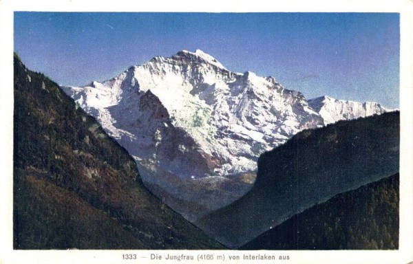 Die Jungfrau von Interlaken aus, 1935 Vorderseite
