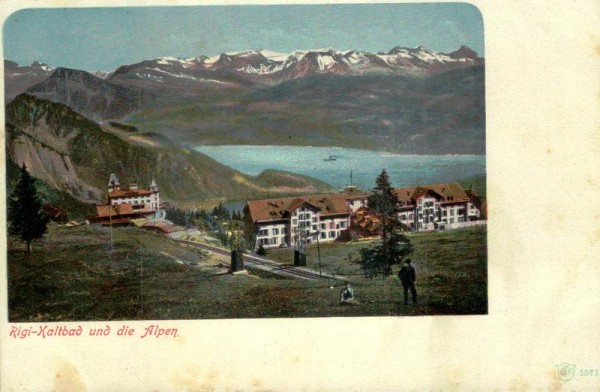 Rigi-Kaltbad und die Alpen Vorderseite