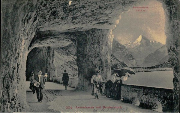 Axenstrasse mit Bristenstock Vorderseite