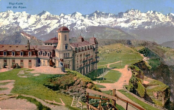 Rigi-Kulm und die Alpen Vorderseite