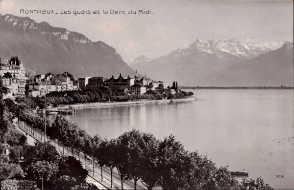Les quais et la Dent du Midi, Montreux