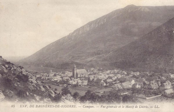 Bagnères-de-Bigorre - Vue générale et le Massif de Lhéris