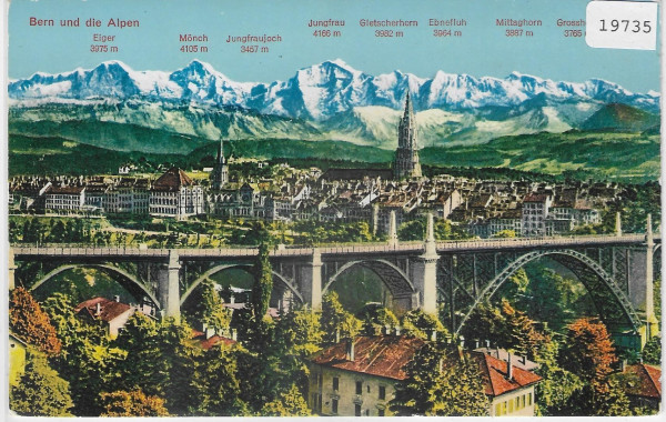 Bern - Generalansicht - Litho