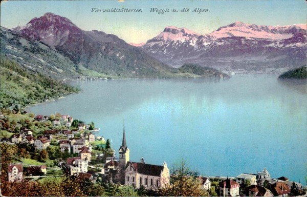 Weggis und die Alpen. Vorderseite