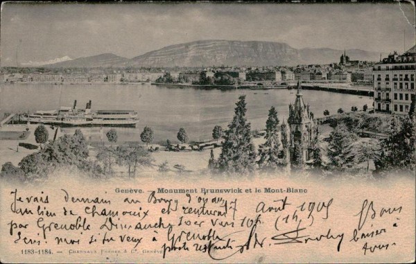 Genève - Monument Brunswick et le Mont-Blanc Vorderseite