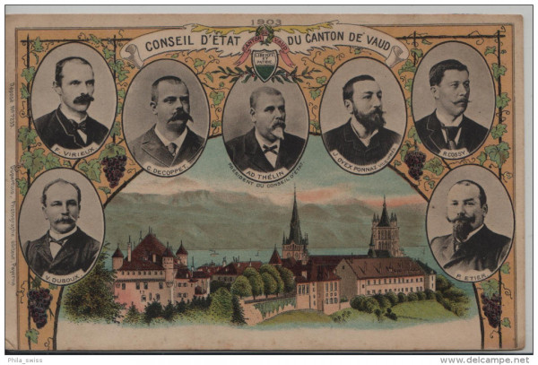 Conseil d'Etat du Canton de Vaud 1903, Litho