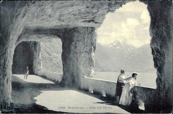 Axenstrasse - Blick auf Flüelen Vorderseite