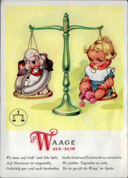 Sternzeichen Waagae Vorderseite