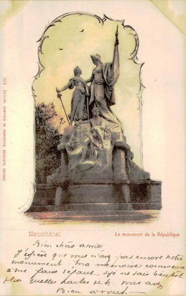 Neuchatel, le monument de la République Vorderseite