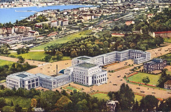 Genève - Le Nouveau Palais des Nations et Vue sur la Ville