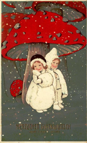 Herzlichen Glückwunsch zum Neuen Jahre Vorderseite