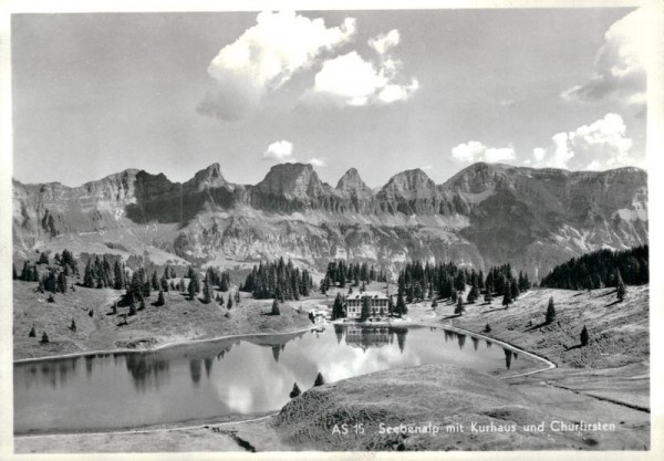 Seebenalp mit Kurhaus und Churfirsten Vorderseite