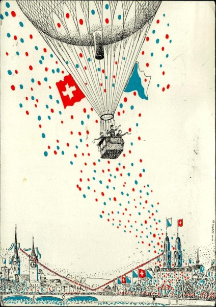 Züri-Fäscht 1953, Ballonflug Vorderseite