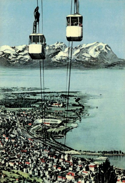 Bregenz mit Pländerbahn Vorderseite