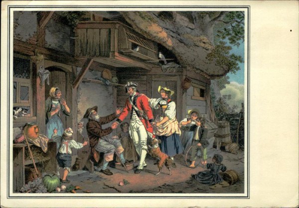 Die Rückkehr des Soldaten (S.Freudenberger 1745-1801) Vorderseite