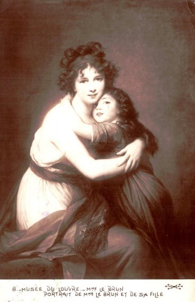 Museeum Louvre: Portrait von Madame Le Brun und ihrem Kind Vorderseite