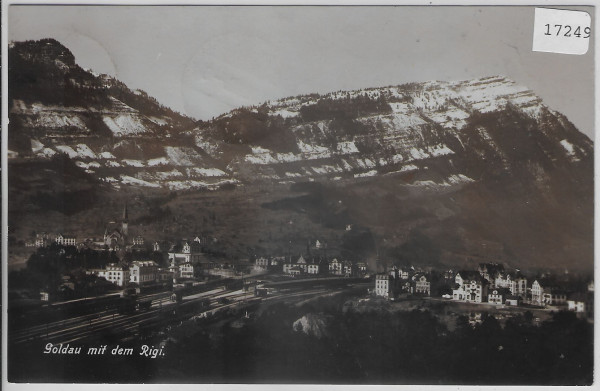 Goldau mit dem Rigi - Bahnhof