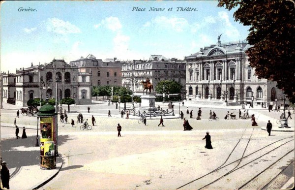 Genève. Place Neuve et Théatre Vorderseite