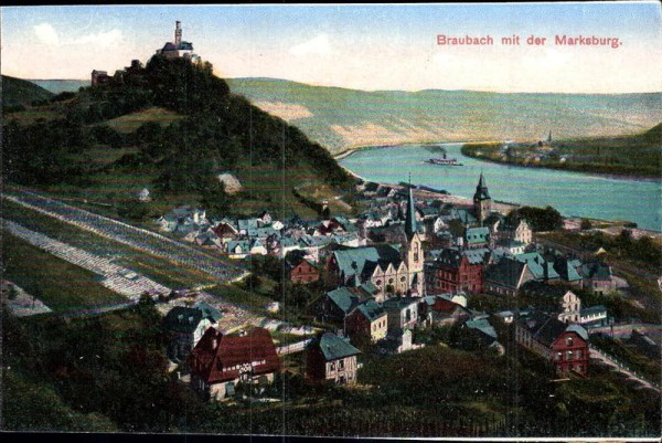 Braubach mit der Marksburg Vorderseite