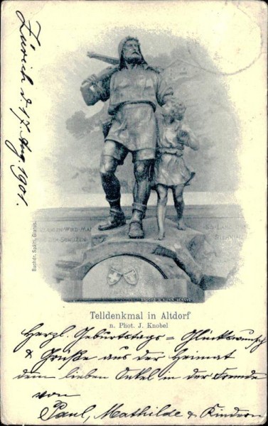 Telldenkmal in Altdorf. Vorderseite