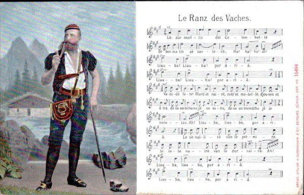 Le Ranz des Vaches Vorderseite