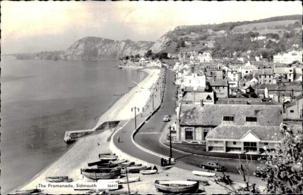 Die Promenade von Sidmouth Vorderseite