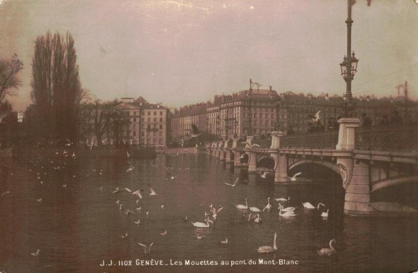 Genève, Les Mouettes au pont du Mont-Blanc Vorderseite