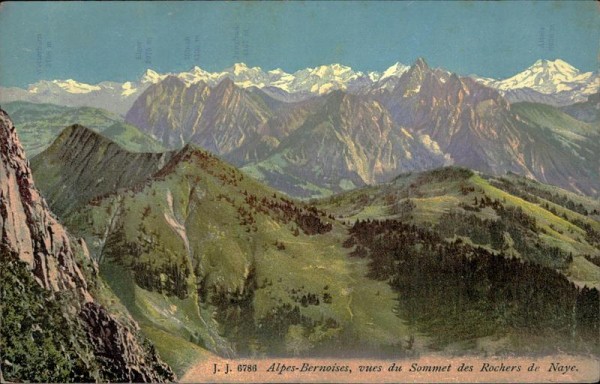 Alpe Bernoises, vues du Sommet des Rochers de Naye Vorderseite