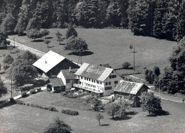 Gasthof "Schiff", Bollingen am ob. Zürichsee  -  Flugaufnahmen Vorderseite
