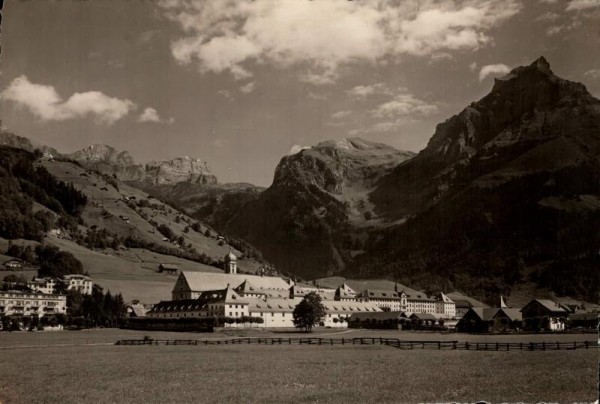 Kloster Engelberg mit Hahnen. 1934 Vorderseite