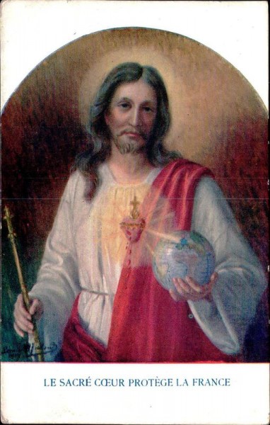 Louise Michaud, Le Sacré-Coeur protège La France Vorderseite