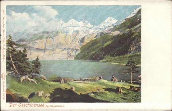 Der Oeschinensee bei Kandersteg. Vorderseite