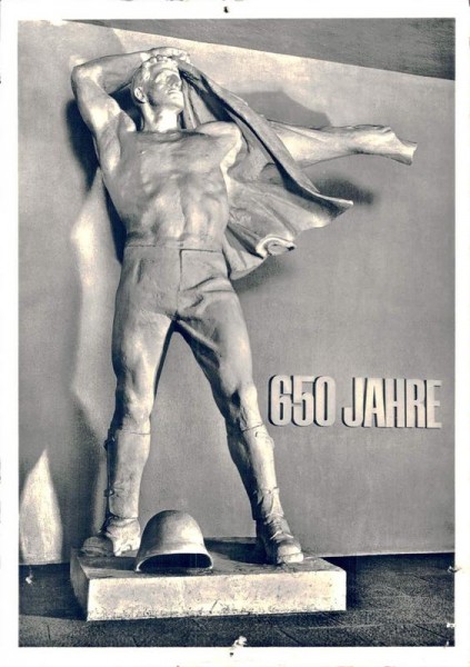 Schweizerische Landesausstellung 1939. 650 Jahre Schweiz. Eidg. 1291-1941, «Wehrwille» Bildauer H. Brandenberger, Abt. "Heimat & Volk" Vorderseite