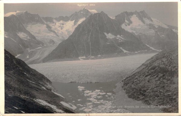 Merjelen-See u. Aletschgletscher Vorderseite