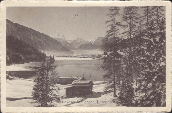 Davoser-See gegen Tinzenhorn. 1916