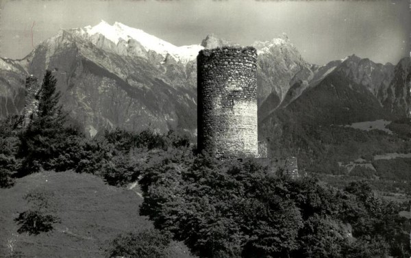 Bad Ragaz, Ruine Freudenberg mit Falknis Vorderseite