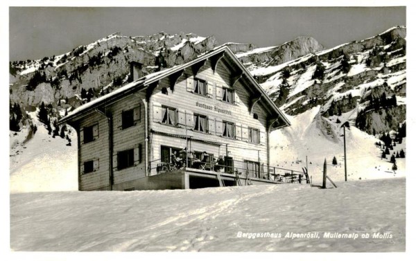 Mollis, Berggasthaus Alpenrösli Vorderseite