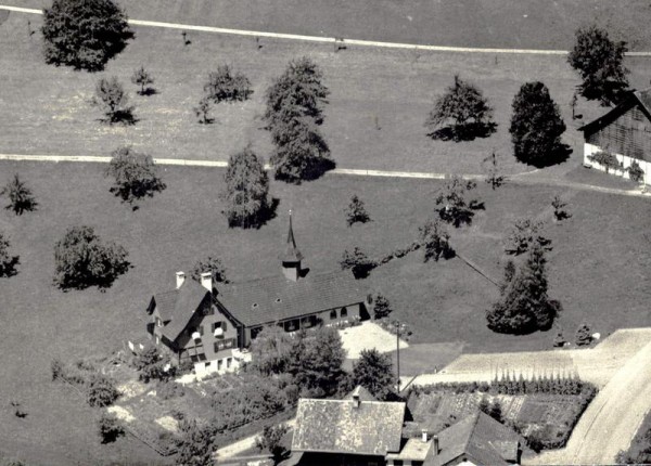 Kath. St. Antoniuskirche, Hizel ZH - Flugaufnahmen Vorderseite