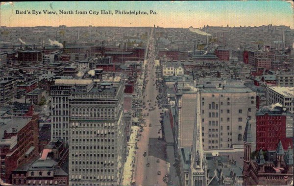 Bird's Eye View, North from City Hall, Philadelphia, Pa. Vorderseite