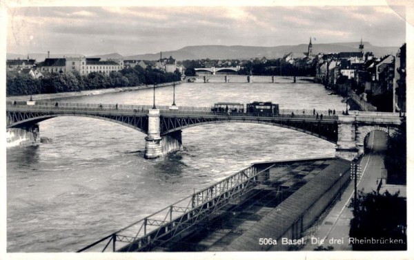 Basel. Die drei Rheinbrücken Vorderseite